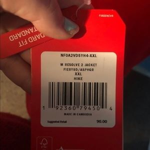 NWT North Face Red RainJacket Jacket